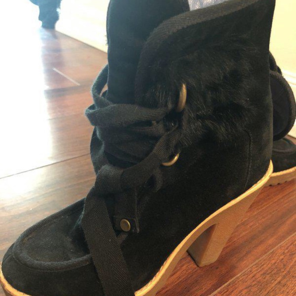 COPY - Vintage Marc Jacobs furry fringe suede boots